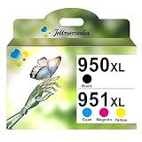 950XL 951XL Cartouches d'encre pour HP 950 951 XL Compatible HP Officejet Pro 8100 8610 8600 8615 8620 8600 8630 8640 8660 8625 251dw 271dw 276dw (Noir Cyan Magenta Jaune 4 Pack)