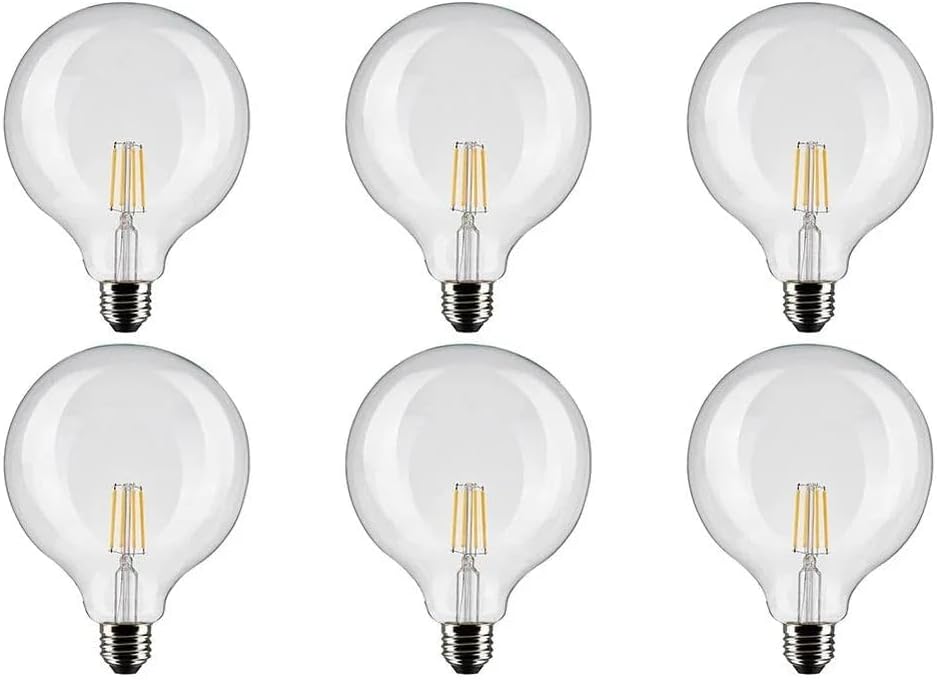 Satco S21248/06 4-Watt LED E26 Light Bulbs, 2700K, 15000 Hour Rating, Dimmable, 6 Pack