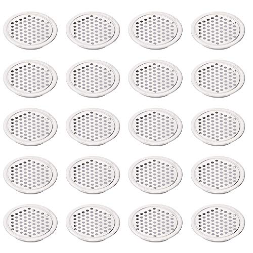 Preisvergleich Produktbild 20 stück 53MM Edelstahl Lüftungsgitter Rund,Lüftungsloch Entlüftungsgitter Entlüftung Belüftung, Edelstahl Lüftungsgitter Belüftungsgitter (Flugzeug)