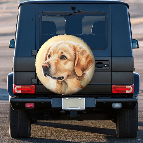 Image of Funny Dog Spare Tire Cover Wheel Protector Weatherproof Wheel Cover Universal Decorative Accessories for Camper RV SUV Travel Trailer 17 inch