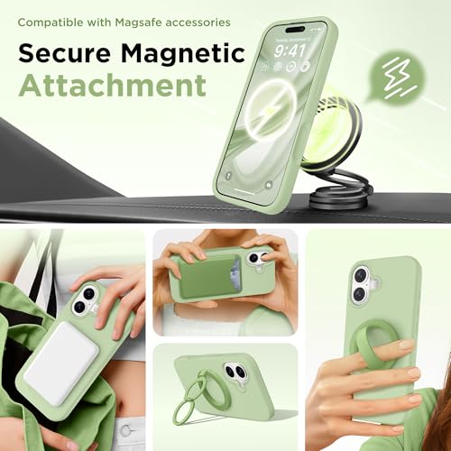 Image of GolbinBox Magnetic for iPhone 17 Case, Silicone Cover, Matcha