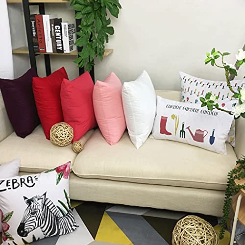 4-Pack 100% Cotton Comfortable Solid Decorative Throw Pillow Case,Thmyo Square Cushion Cover Pillowcase Sublimation Blank Pillow Covers Diy Throw Pillowcase For Sofa Bedroom(16X16 Inch/ 40X40Cm,White) #TOP3