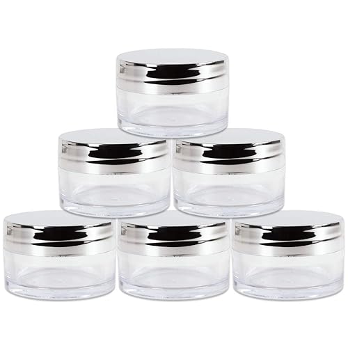 Miniatura 4 de Beauticom - Tarros transparentes redondos de acrílico con tapas para bálsamos labiales, cremas, maquillaje, cosméticos, muestras, ungüentos y otros