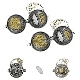 LOFIRSIFJOY Triple Moon Silver Locket with Tree of Life, Mantra Locket, Personal Magical Space with Clear Quartz Crystals, Sacred Silver Altar for Intention and Meditation (1)