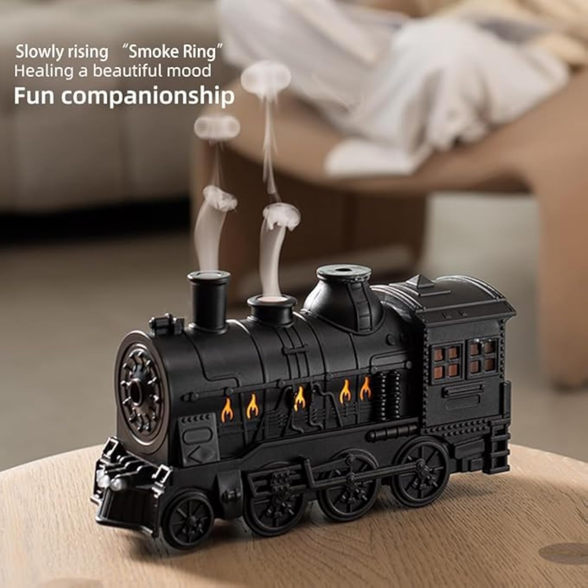 Oil Diffuser Jellyfish Steam Train Flame Effect Humidifier