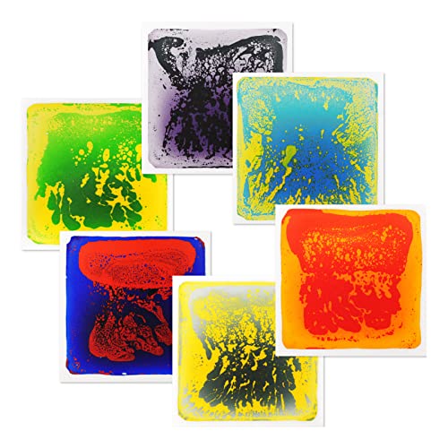 Art3d Liquid Sensory Floor Tiles (11.8 in) – Multicolor, 6 tiles