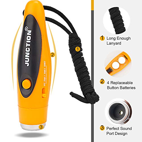 Image of UNIWA Electronic Whistle, Battery Operated Whistle Adjustable 3 Different Loud Whistle Sounds with Lanyard Handheld Electronic Whistles for Referees Volleyball Coaches Teacher, Soccer Sports Whistle