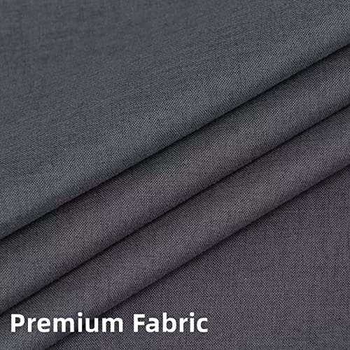 Glowsol Kitchen Valance Window Curtains Valance Cafe Curtains Half Window Treatment For Bedroom Short Blackout Valance Curtains With Rod Pocket Small Valance Curtain For Nursery, 52Wx15L, Grey #TOP2