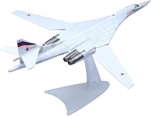 Miniatura 7 de Udnorbay TU-160 Attack Fighter Modelo 1200 White Swan Strategic Bomber Modelos de aviones fundidos a presión