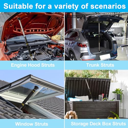 Image of Telescopic Hood Prop Rod, 29 to 40 inches Hood Prop Holder Tool for Car Trunk Universal Engine Support Bar Stainless Steel Material with Comfortable Sponge Handle Telescoping Adjustable