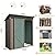 UDPATIO Outdoor Storage Shed 5x3 FT, Metal Garden Shed for Bike, Garbage Can, Tool, Outside Sheds & Outdoor Storage Galvanized Steel with Lockable Door for Backyard, Patio, Lawn