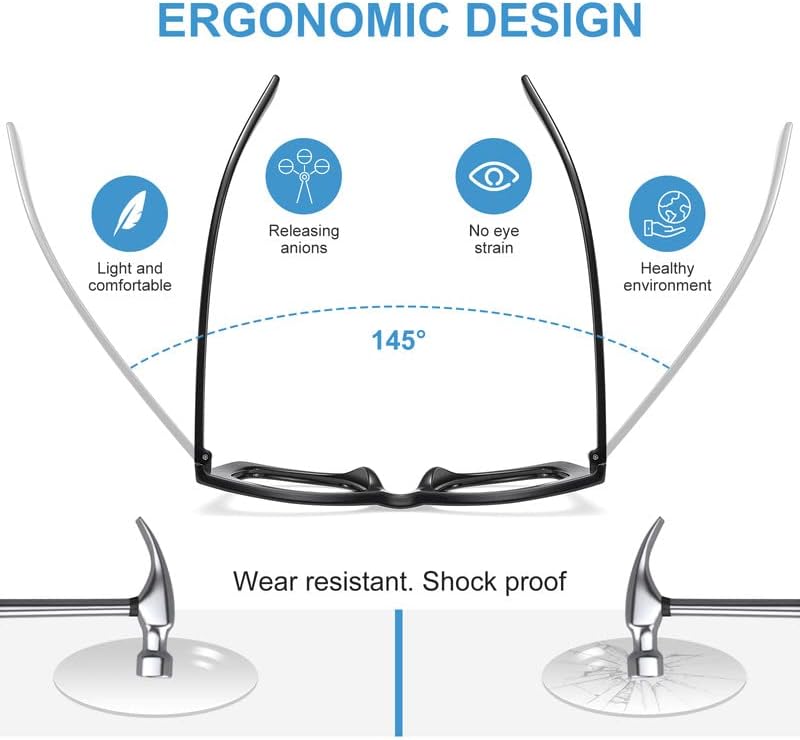 Miniatura 5 de Okany Gafas de bloqueo de luz azul para mujeres y hombres, pantalla de computadora de moda, juegos, teléfonos de televisión, antifatiga ocular y