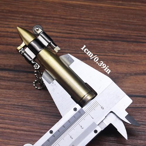Encendedor Vintage Bala Llavero EDC Mini Impermeable miniatura 7