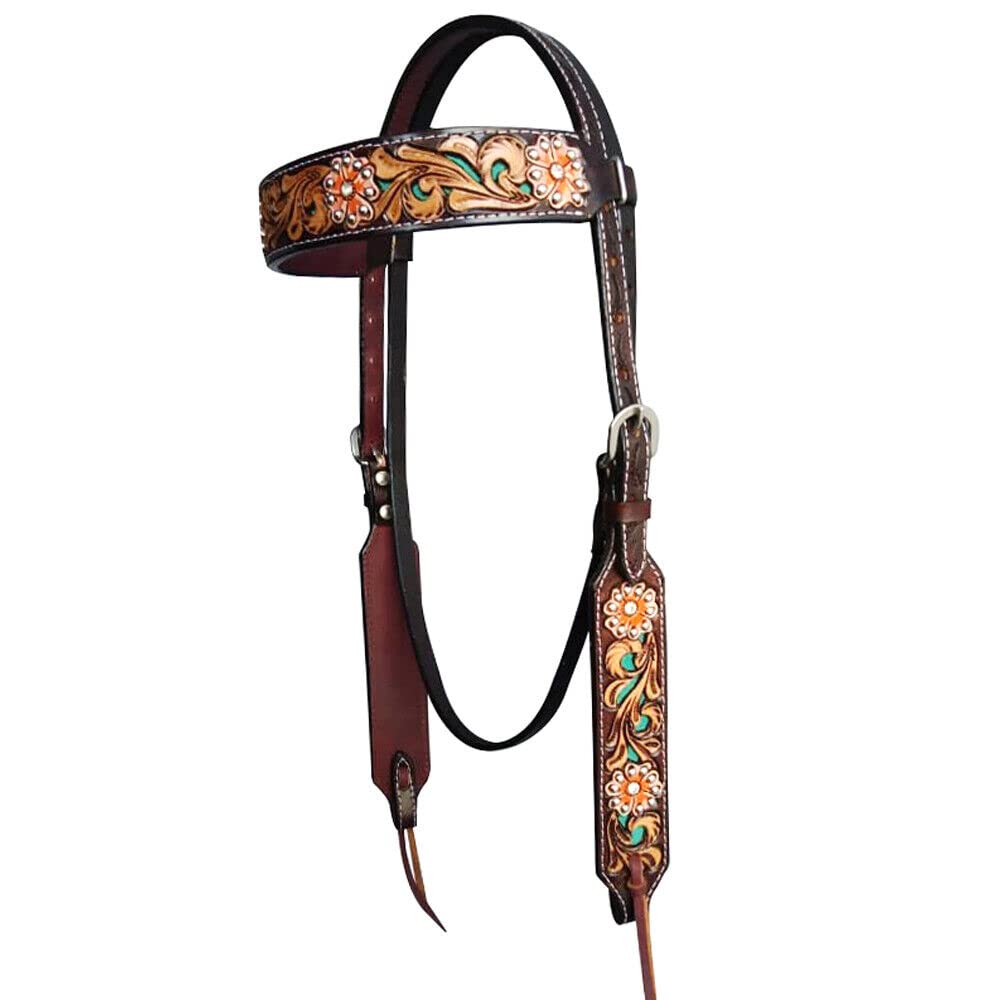 Accessoire Cheval Inde Collier De Poitrine En Cuir Véritable Pour Cheval - Modèle Trébuchant Marron, Neuf Accessoire équitation Cuir Fait Main Inde