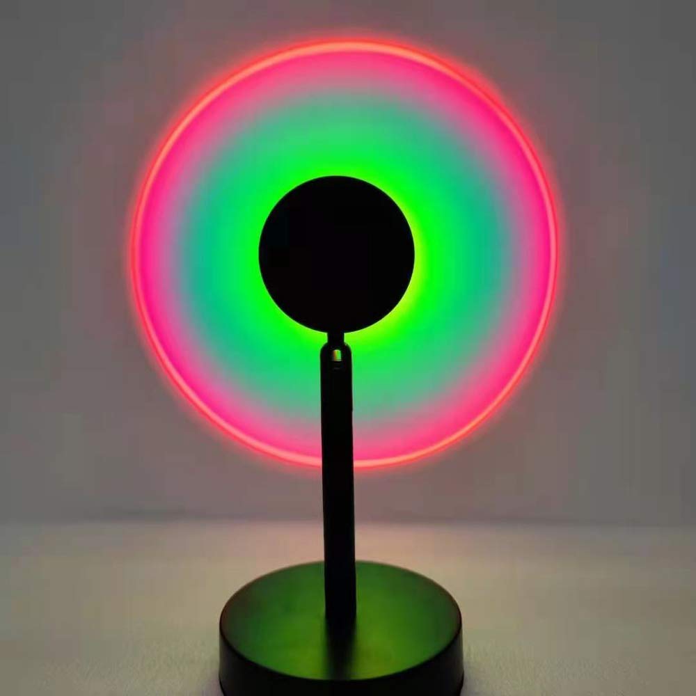 TTDGYYXW Proiezione del Tramonto Luce a LED Arcobaleno Umore Supporto da Pavimento Romantica Luce Notturna Rilassante per Soggiorno Camera da Letto Proiettore Romantico Regalo per la casa Soggiorno