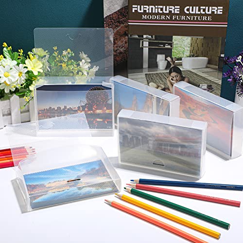 20 Pack Clear Index Card Case 3 X 5 Plastic Flash Card Organizer Holds 100 Cards Notecard Index Card Box Business File Note Card Holder Storage For Students #TOP2