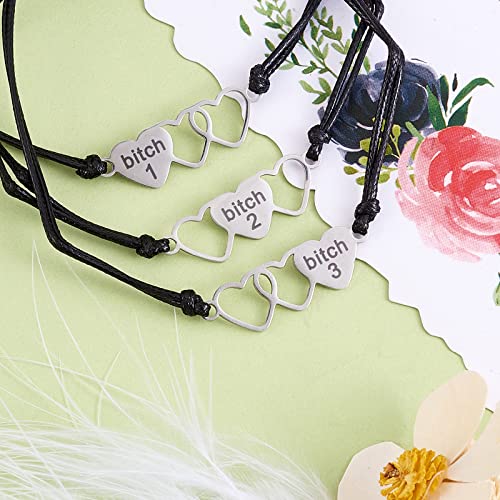 Image of Ornaland 2 /3 /4 /5 Pcs Friendship Bracelet Best Friend Bracelets Bff Matching Heart Bracelet Braided Bracelet Best Friend Friendship Gifts for Women Friends Girls Teen