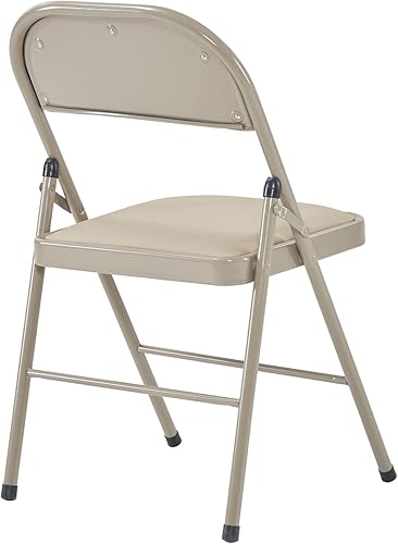 Miniatura 4 de 4 Pcs Folding Chairs with Padded Cushion,Plastic Foldable Chair Stackable Conference Chair with Steel Frame&330-Pound Capacity,Portable Event Chair
