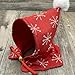 Uitndvyte Christmas Pet Snowflake Pattern Hat with Adjustable Chin Rope Pet Scarf Lovely Dogs Cat Colorful Saliva Towel