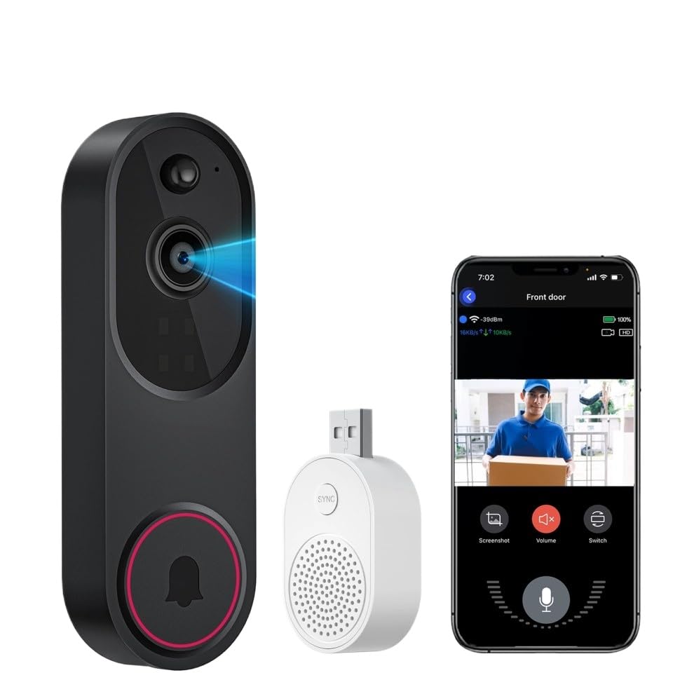 SWZEC Mivrass Video Doorbell Camera(negro)