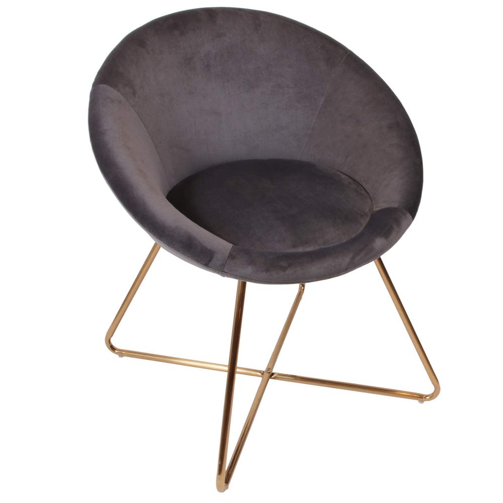 HOME DECO FACTORYThe Textile Chair - Velour Grey One Size