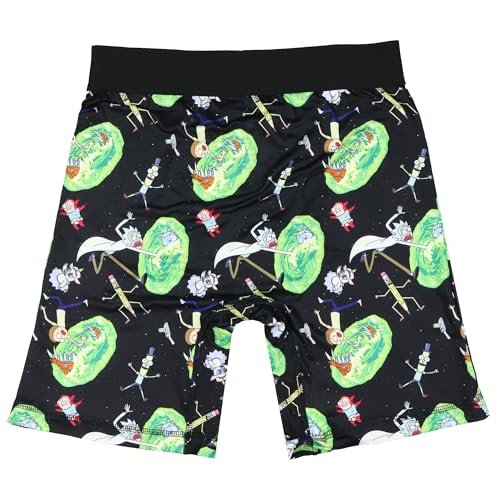 INTIMO Adult Swim Rick And Morty Boxer Briefs Men's Space Portals Tight Fit Underwear3