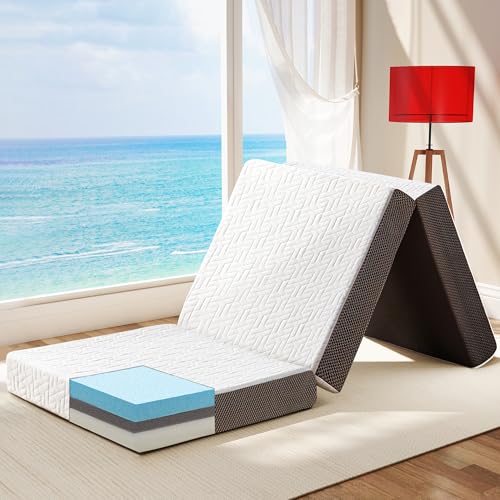 Hanherry 4in Tri-Fold Memory Foam Mattress