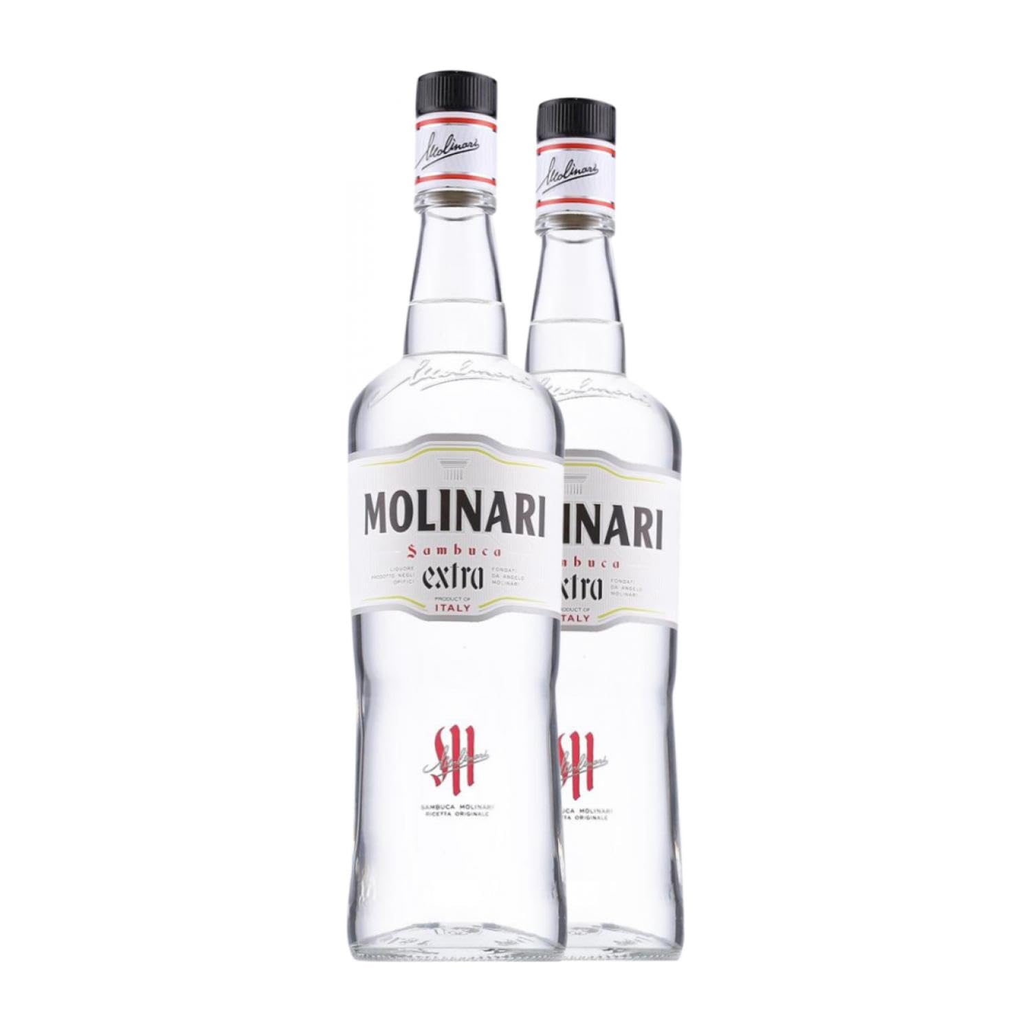 Licores Molinari Sambuca Extra 1 L (Caja de 2 Botellas de 1 L)