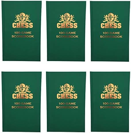 WE Games Ajedrez Scorebook & Notation Pad - Tapa dura verde