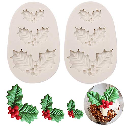 Fyearfly Stampi da forno in silicone per torte e dessert, facile rilascio, confezione da 2, resistenti e facili da pulire, perfetti per compleanni e feste di Natale