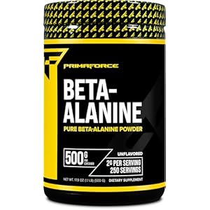 Primaforce Beta Alanine Powder 500 Grams (1.1lbs) Unflavored – Pre Workout and Post Workout Supplement