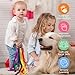 2pcs Rainbow Wood Hand Kite for Toddlers and Kids Ring Dancing Ribbon Streamer Sensory Toys Dance Props Circles Wood Rattle Outdoor Hand Kites Toy