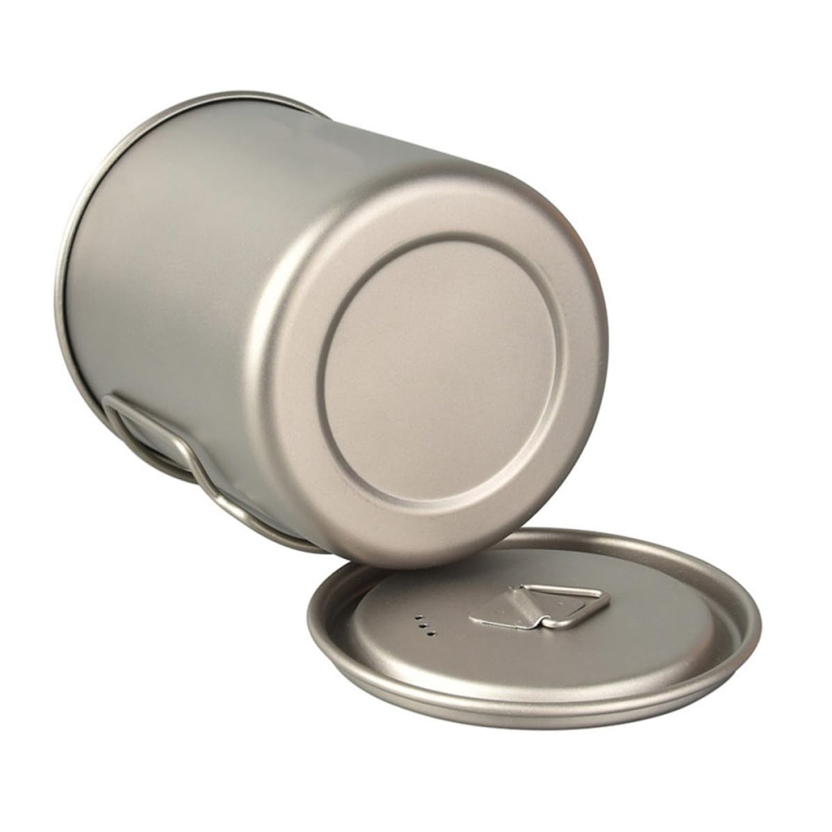 Campingbecher 750ml aus Titan, Leicht, mit Deckel für Camping und Reisen