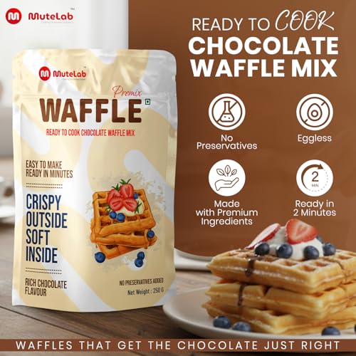Image of Mutelab Waffle & Pancake Premix, Chocolate Flavor, 250g