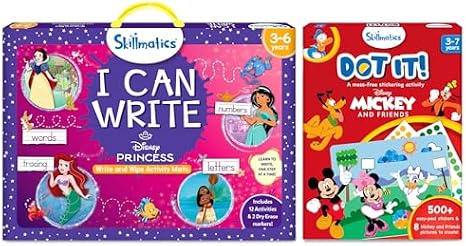 Skillmatics I Can Write Disney Princess & Dot it Mickey Bundle, Perfect for Kids Who Love Toys, Gifts for Girls and Boys Ages 3, 4, 5, 6, 7 Travel Toys image 2