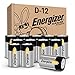 Energizer Alkaline Power D Batteries (12 Pack), Long-Lasting Alkaline Size D Batteries