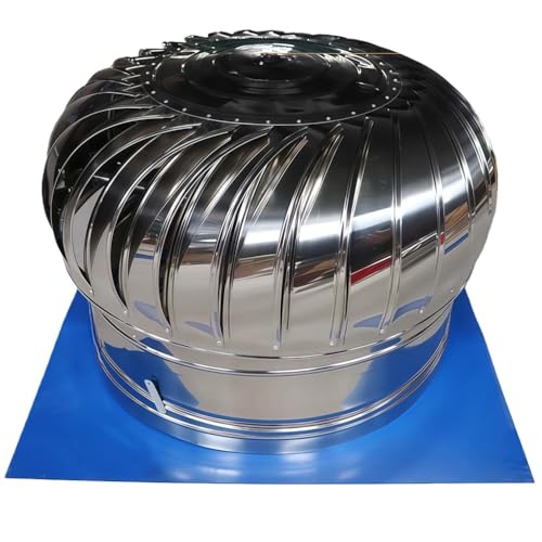 BESTXH Ventilador De Techo, Sombrerete Giratorio para Chimenea, Cubierta Antirretorno para Chimenea, Turbina EóLica Giratoria Industrial para Tejados, AutomáTica Y Silenciosa,600mm