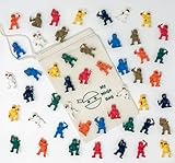 Complete Set of 48 Mini Ninjas Warriors with Storage Bag Karate Fighters Figures Cup Cake Toppers...