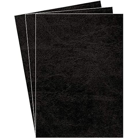 Fellowes Präsentationsdeckblatt Delta A4, 250 g/m², Lederstruktur, 100 Stück, schwarz Cover