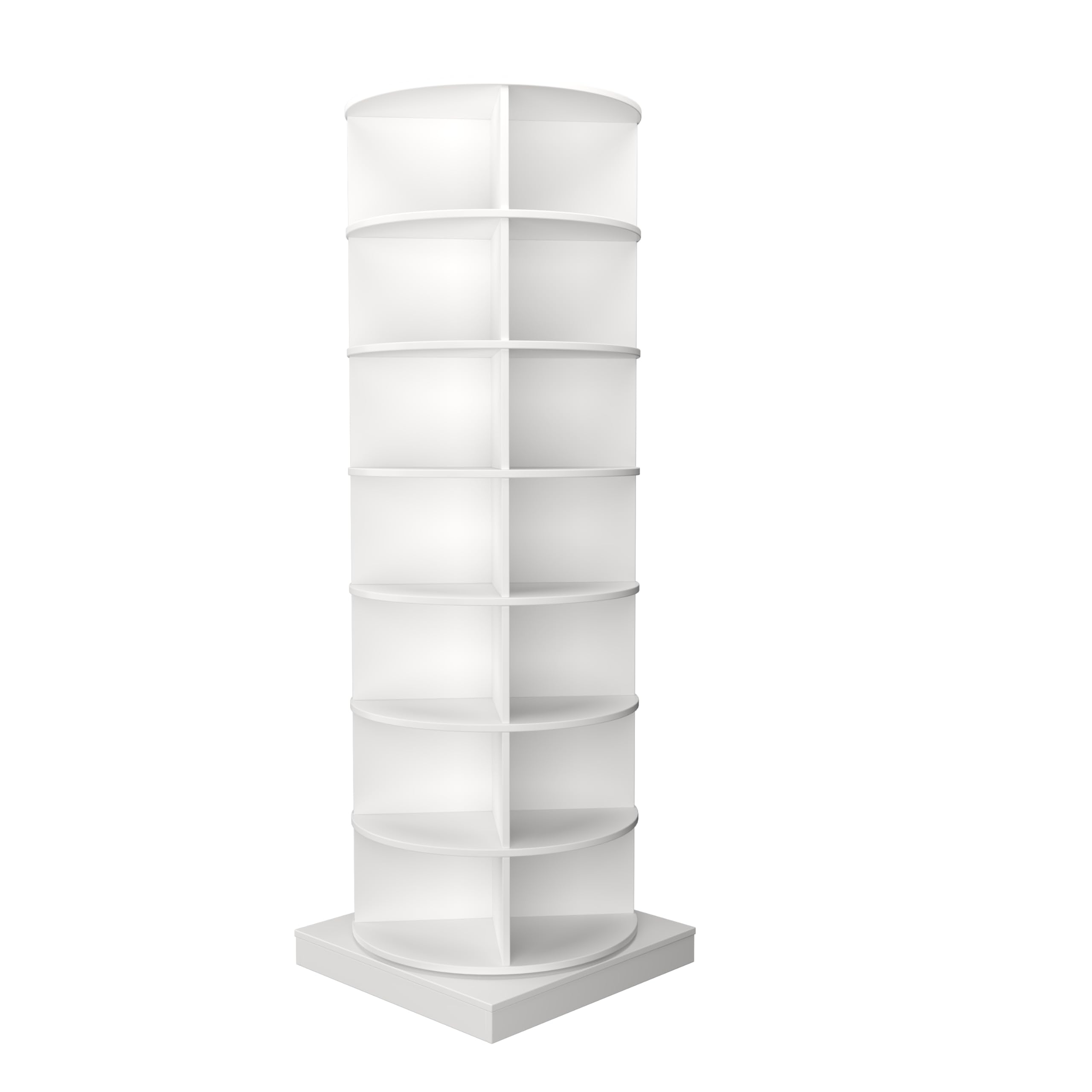 Dithoko Rotating Shoe Rack, 7-Tiers Storage Shoe Rack Tower, Free Standing 360°Shoe Storage Organizer for Entryway Living Room Hallway (White, 7-Tiers