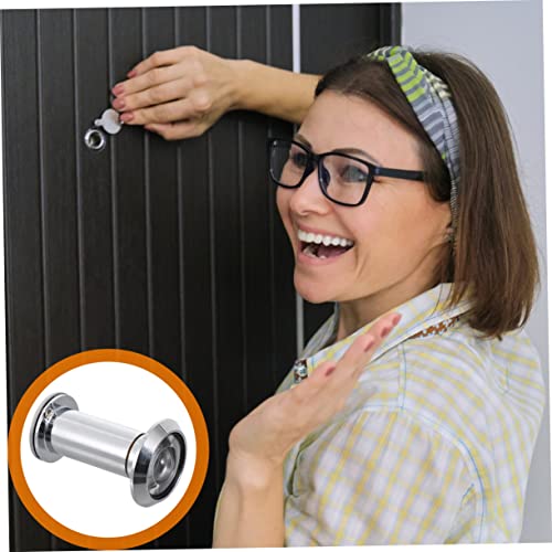 Uonlytech Mirilla ajustable con lente de vidrio para puerta, visor de seguridad giratorio para privacidad en puerta frontal de apartamento miniatura 2