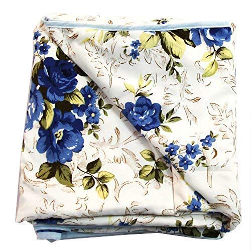 DEILYVERY Micro Cotton Flower Printed Single Ac Blanket/Dohar for Home Multicolor (Blue gucha, Single)