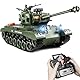 RC Panzer 1:18 US M26 Armeegrün, 2.4GHz Ferngesteuert mit Schussfunktion, WW2 Panzer Modell der Airsoft-BBS und Wasserbomben, Spielzeug mit Licht und Sound für Erwachsene und Kinder