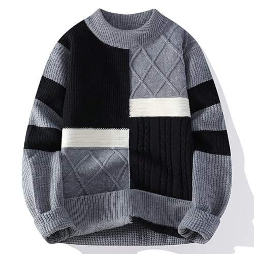 Pull basique homme ample en maille vintage pour week-ends d'hiver - 2