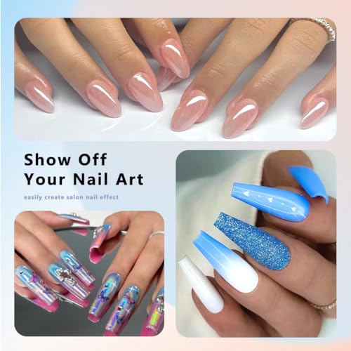 Ellewin 1000Pcs Nail Tips Clear False Nails Full Cover For Acrylic Nails Kit 10 Sizes 4 Shapes Long Almond Square Coffin Oval Pre-Shape For Salon Home Diy Gifts thumb #3