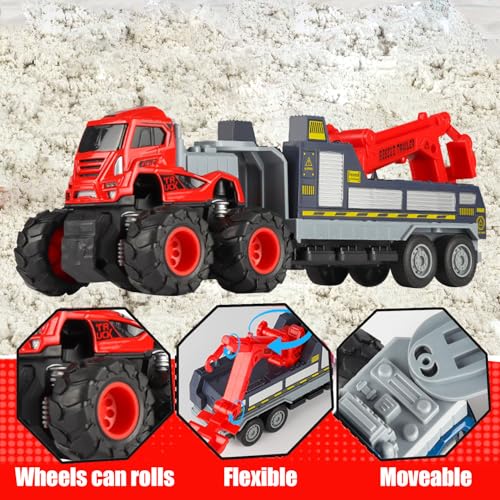 Image of FunBlast Towing Trucks Toy - Diecast Rescue Trailer Toy for Children, 1:43 Scaled Model Pull Back Tow Truck Toys for 3+ Year Old Kids, Boys, Metal Truck for Kids (1 Pc;Random Color)