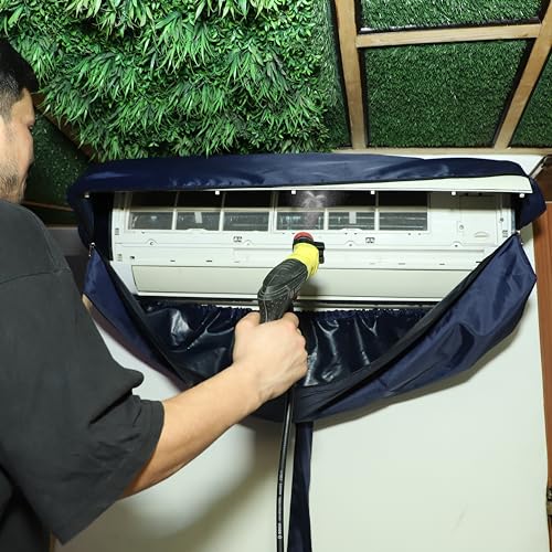 Image of Split AC Cleaning Cover Waterproof | Indoor AC Service Washing Bag | AC Coil Cleaning Cover for Split Air Conditioner (Parachute54 Inches)