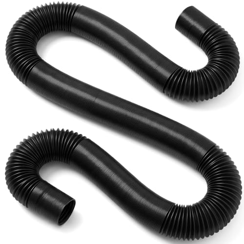 Glooglitter 4 in OD x 25 ft Flexible Drain Pipe Expandable Landscaping Drain Pipe Corrugated Pond Tubing PE Hose Black Solid Tubing for Pond Pump Fountain Garden Swimming Pool Fountain Waterfall