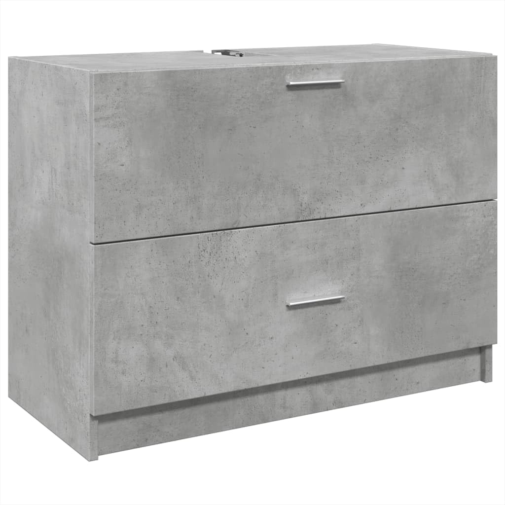 ShGaxin Szafka umywalkowa Drewno inżynierii betonowej szarości 78x37x59 cm, meble łazienkowe, szafka łazienkowa, szafka łazienkowa, szafka niska, szafka umywalkowa - 848118