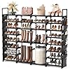 VTRIN Large Shoe Rack Organizer tall metal shoe rack for Entryway Holds 62-66 Pairs 8 Tiers Space Saving Shoe Shelf…